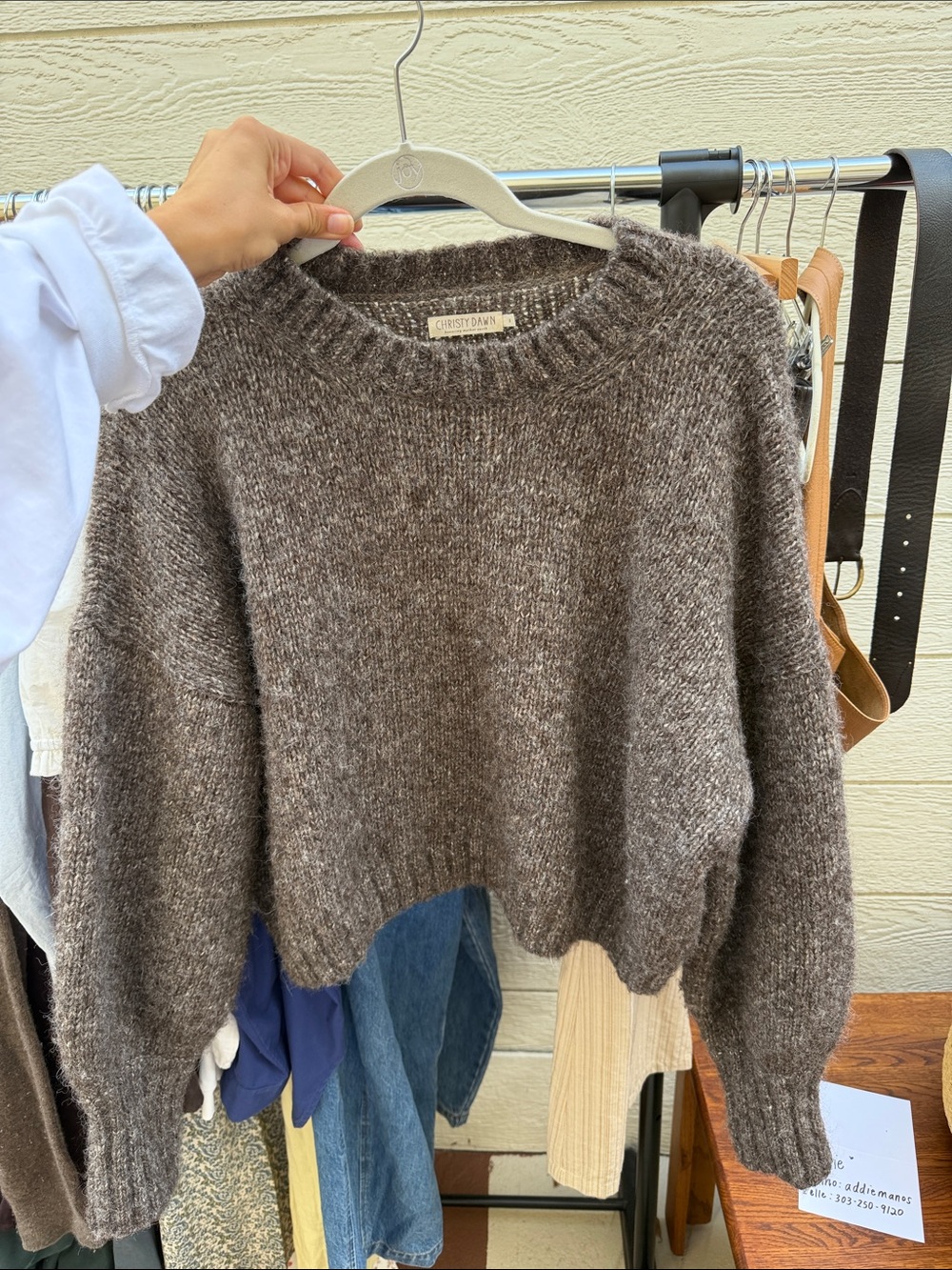 Christy Dawn Brown Sweater